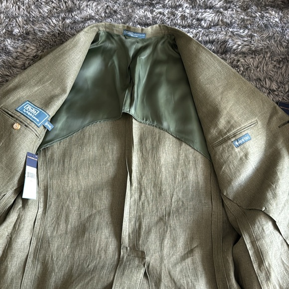 Polo Ralph Lauren linen sage green NWT 44L jacket - Picture 4 of 5